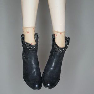 Frye Shoes - Frye Diana cut black leather studded western Boots Frye Shoes - Frye Diana cut black leather studded western Boots